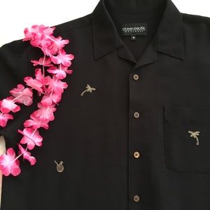 Vintage Ocean Pacific Hawaiian Aloha Shirt Med